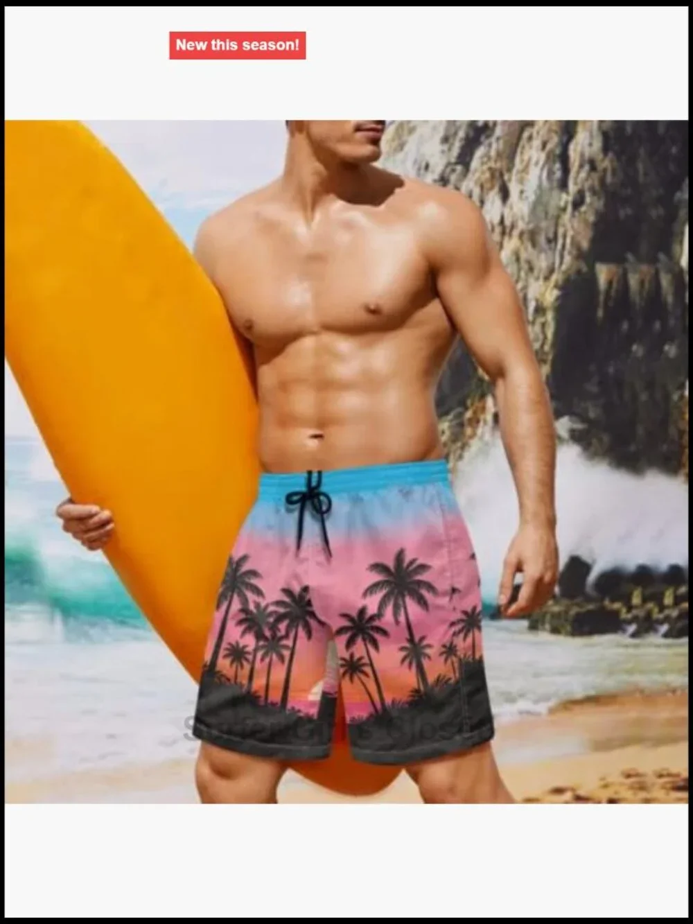 His & Hers Hawaiian Matching Swim Set Tummy Control Bikini & Quick Dry Trunks